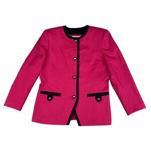 Kasper Pink Gold Button 100% Wool Career Blazer Sz 12P